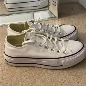 white womens platform converse size 6.5
